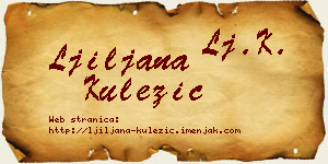 Ljiljana Kulezić vizit kartica